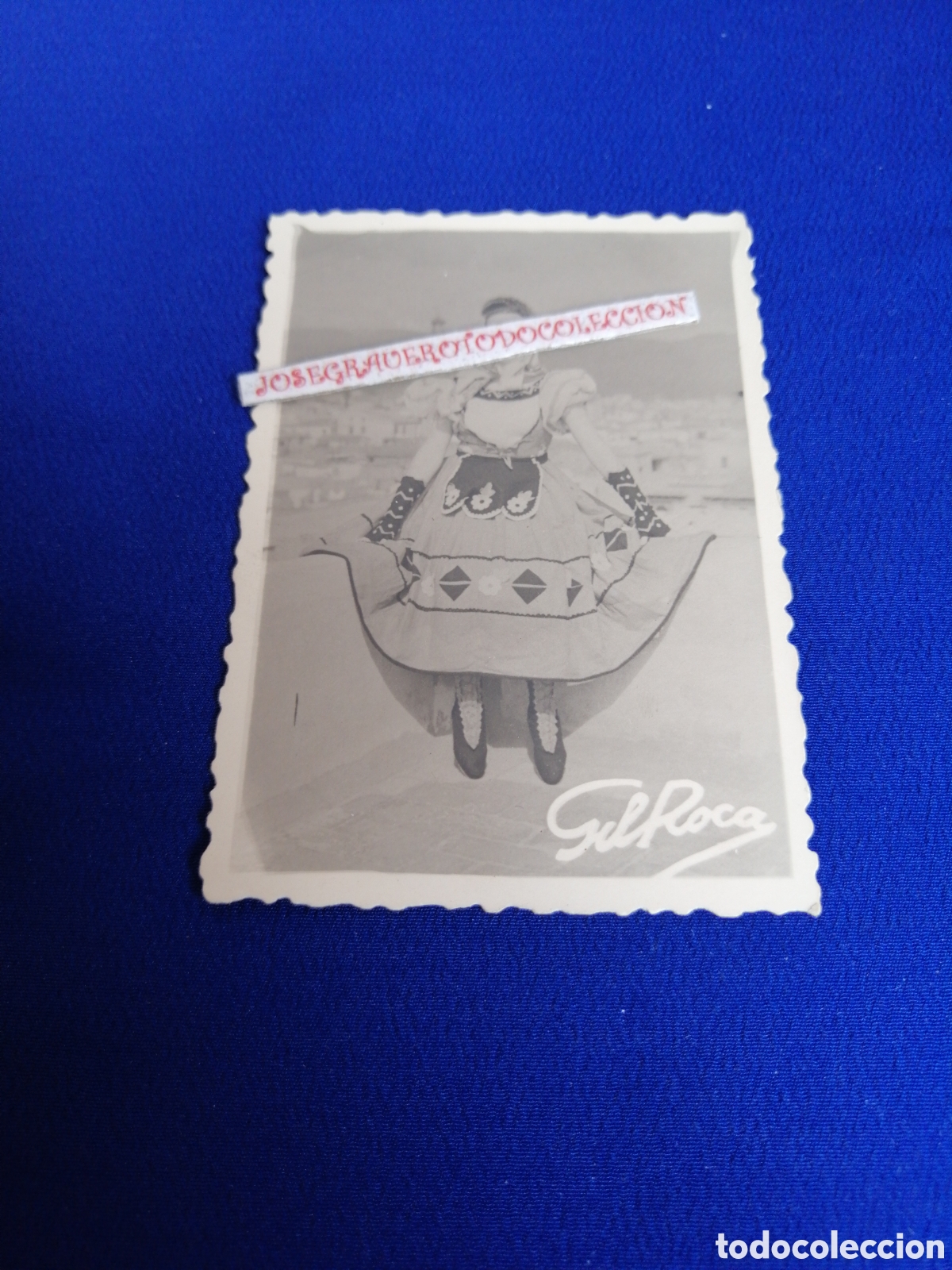 Antique Photography: MODELO POSANDO A&Ntilde;O 1945 SELLO FOTOGR&Aacute;FICO GIL ROCA (CASTELLON)