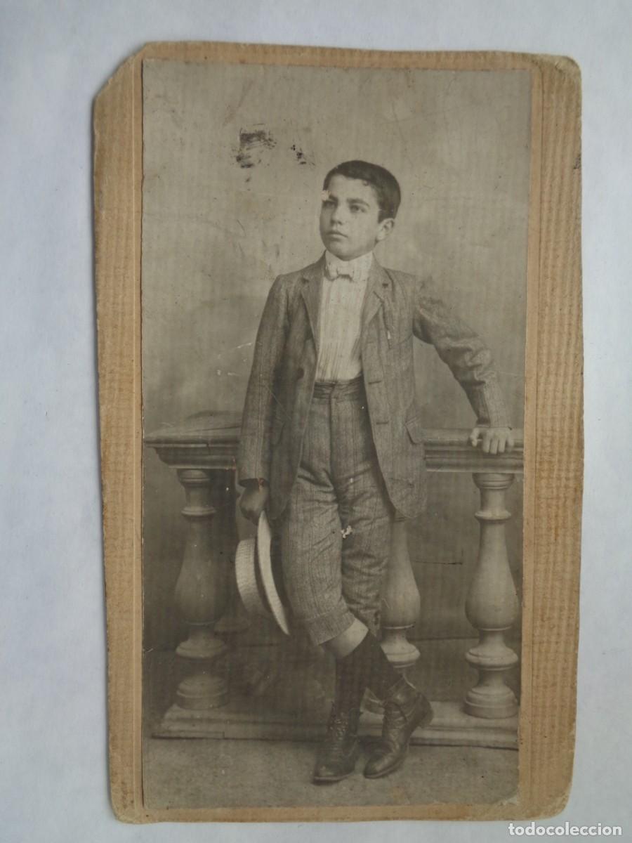 Antique Photography: PRECIOSA FOTO DE ESTUDIO DE NI&Ntilde;O ELEGANTE CON SOMBRERO , DEL SIGLO XIX