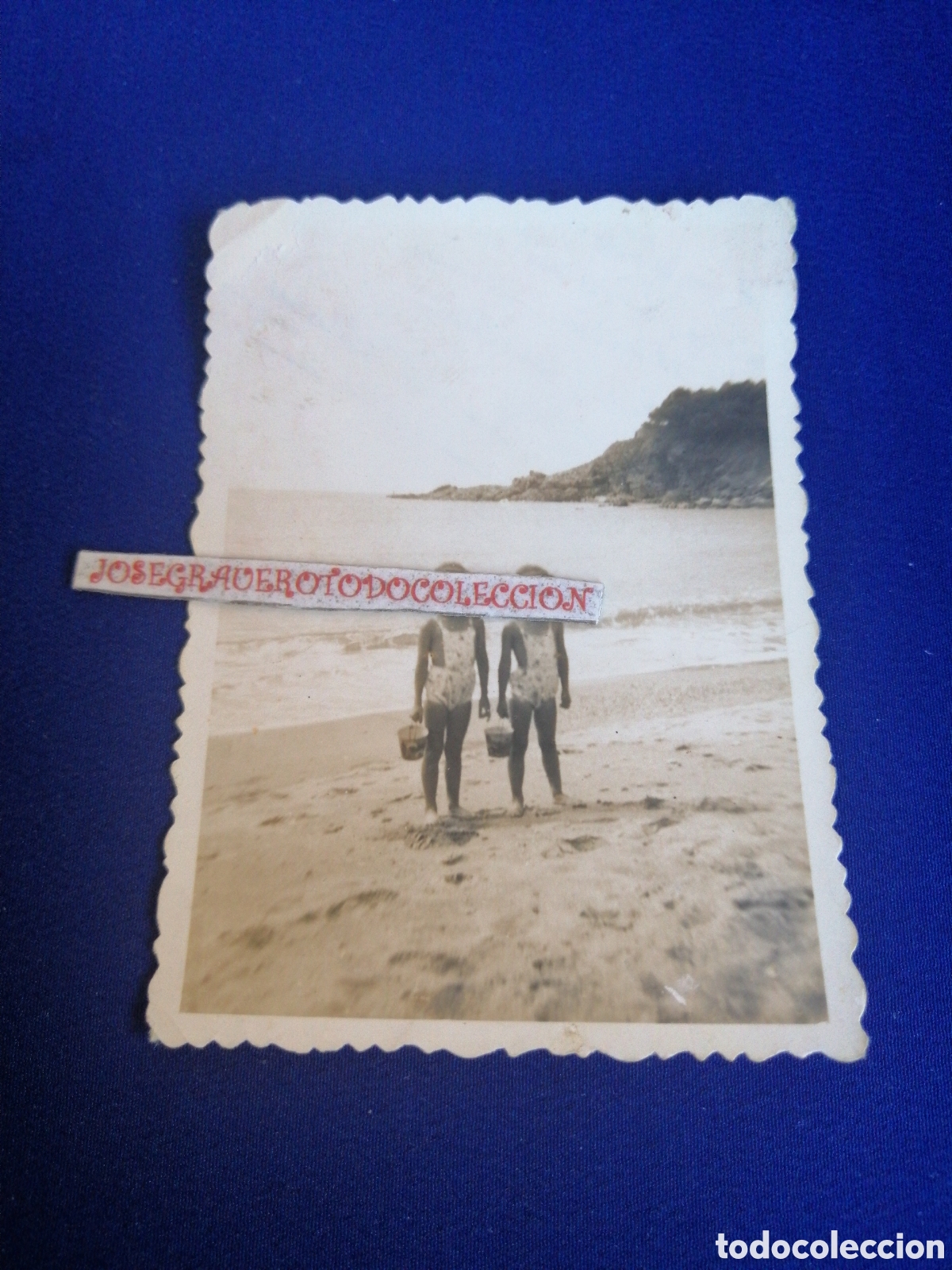 Fotografia antica: PLAYA NI&Ntilde;AS MODELOS FOTOGRAF&Iacute;A ANTIGUA SIGLO PASADO