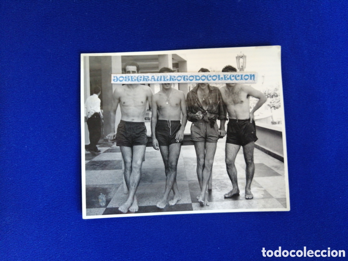 Antique Photography: PISCINA MODELOS EN BA&Ntilde;ADOR POSANDO FOTOGRAF&Iacute;A ANTIGUA SIGLO PASADO