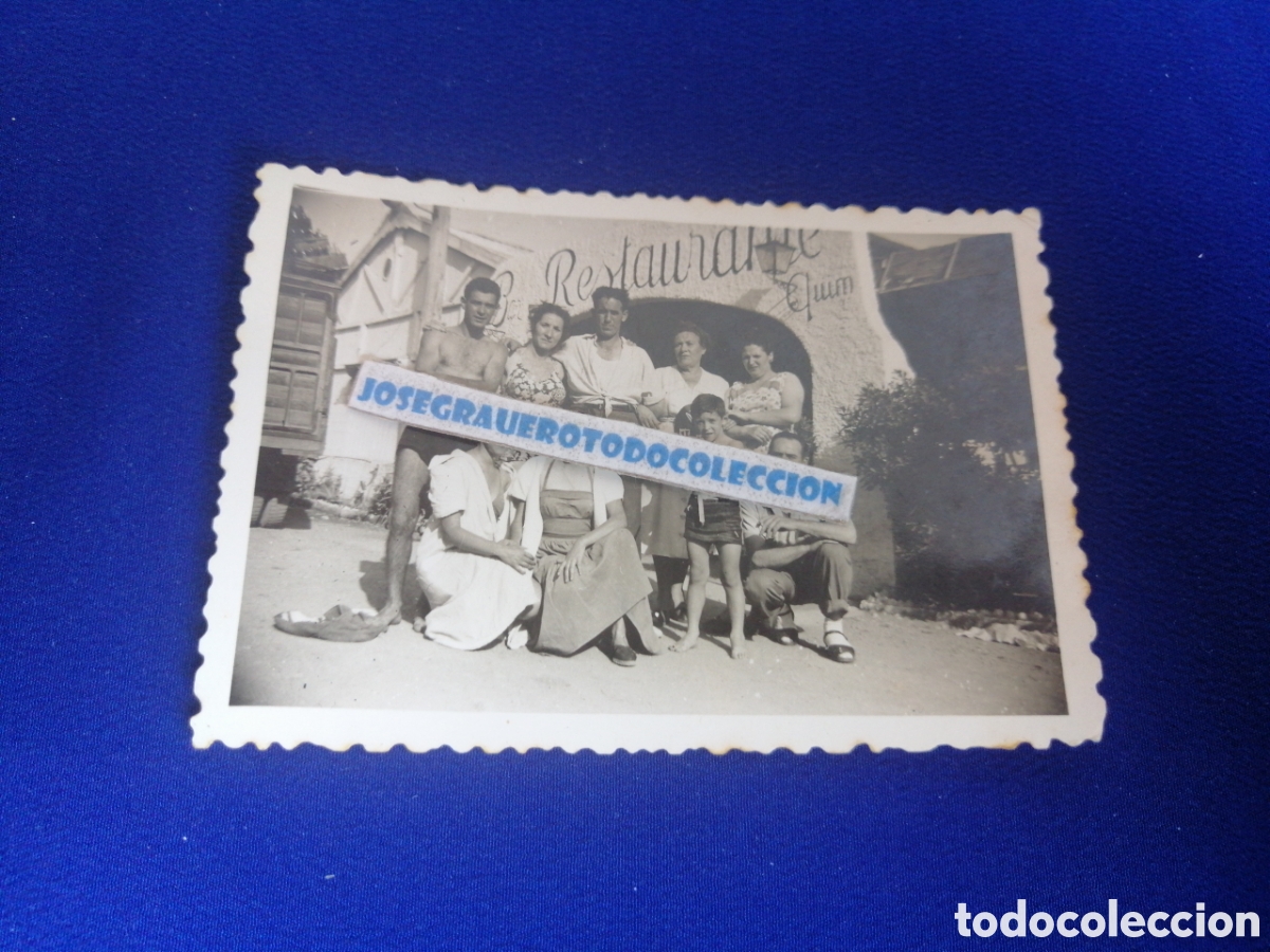 Fotografia antica: PLAYA MODELOS EN BA&Ntilde;ADOR - RESTAURANTE QUIM FOTOGRAF&Iacute;A ANTIGUA
