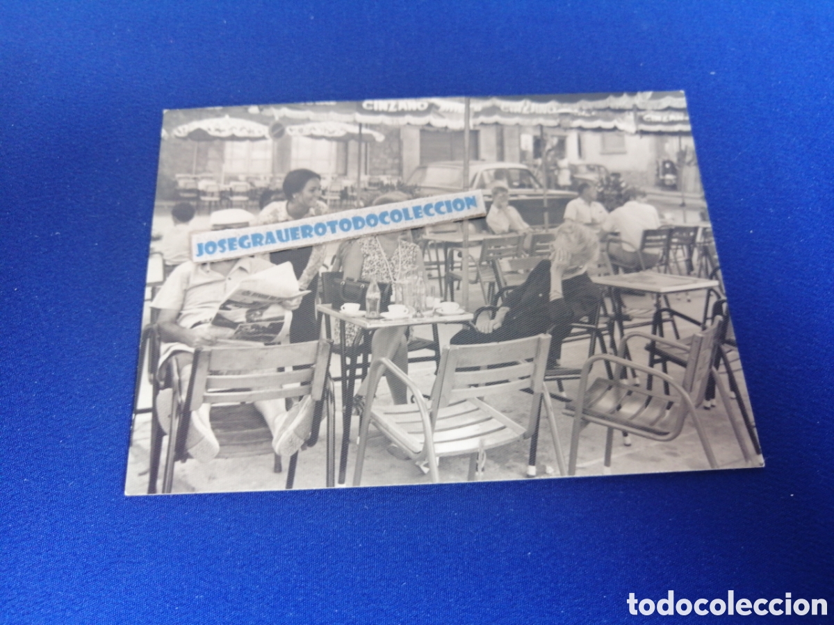 Fotografia antica: MODELOS BAR TERRAZA PUBLICIDAD CINZANO SOMBRILLAS FOTOGRAF&Iacute;A ANTIGUA SIGLO PASADO