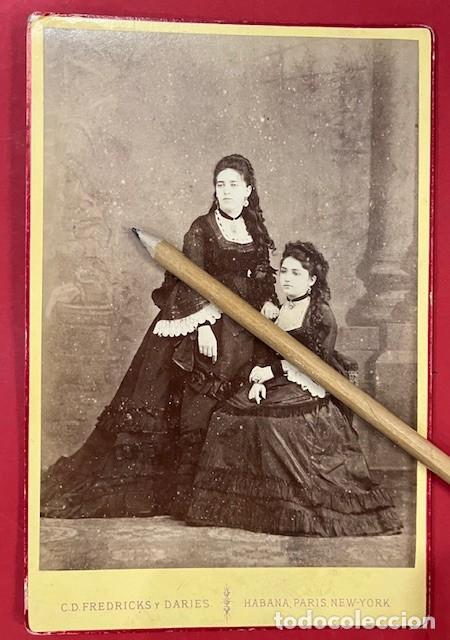 Fotografia antica: FOTOGRAFIA DE DAMAS SE&Ntilde;ORAS S. XIX DEL FOTOGRAFO C.D. FREDRICKS Y DARIES, HABANA, CUBA
