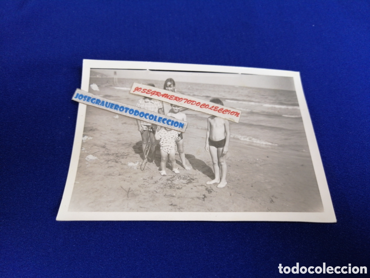 Fotograf&iacute;a antigua: PLAYA NI&Ntilde;OS MODELOS FOTOGRAF&Iacute;A ANTIGUA SIGLO PASADO