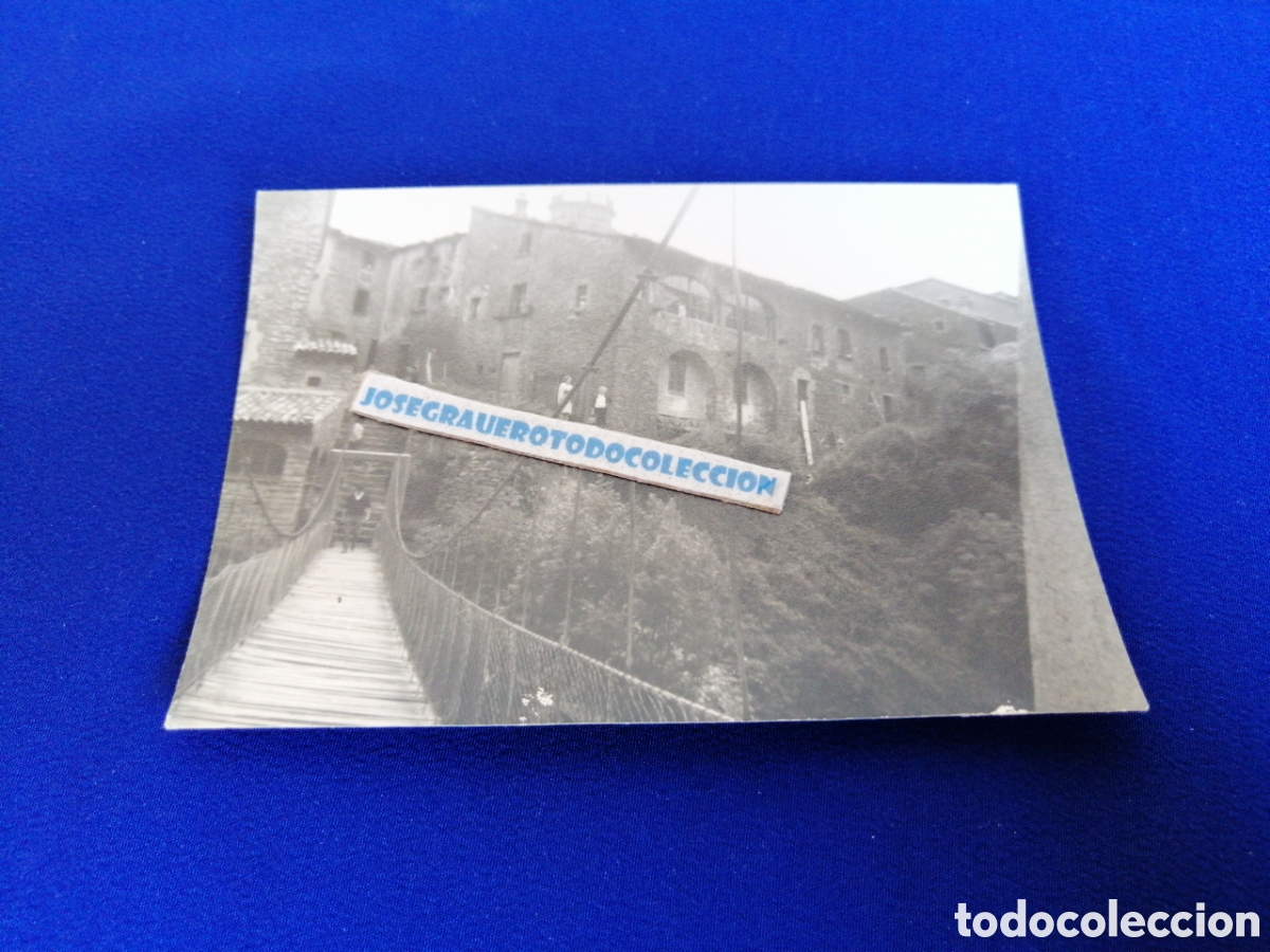 Antique Photography: RUPIT (OSONA) CATALU&Ntilde;A PUENTE COLGANTE DE RUPIT FOTOGRAF&Iacute;A ANTIGUA SIGLO PASADO