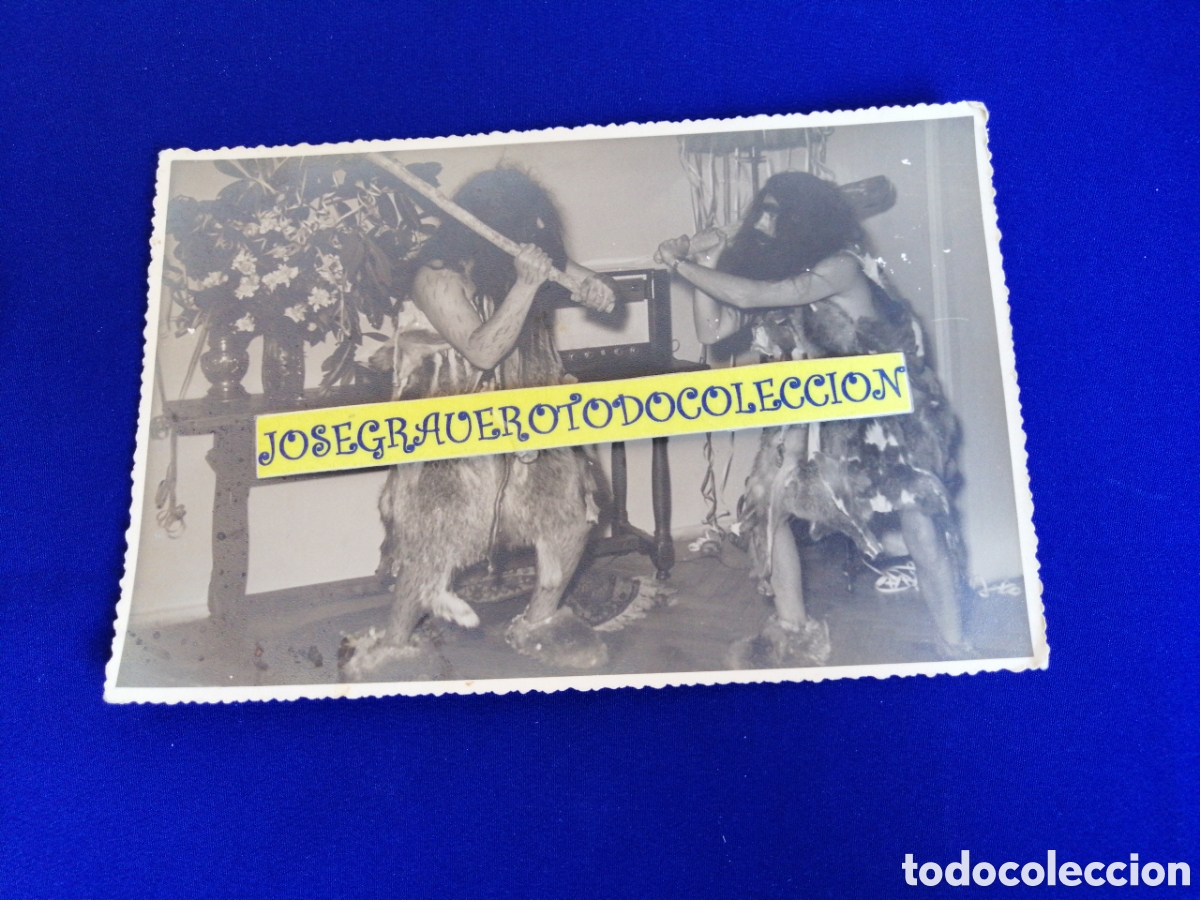 Antique Photography: MODELOS DISFRAZADOS DE TROGLODITAS FOTOGRAF&Iacute;A ANTIGUA SIGLO PASADO SELLO JOS&Eacute; M. SEGARRA (BARCELONA