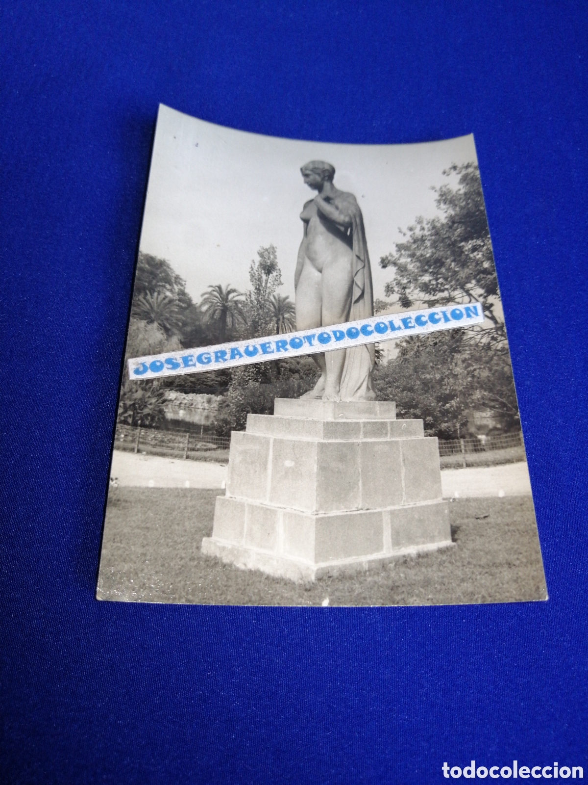 Antique Photography: BARCELONA - PARQUE DE LA CIUDADELA - ESTATUA FOTOGRAF&Iacute;A ANTIGUA SIGLO PASADO