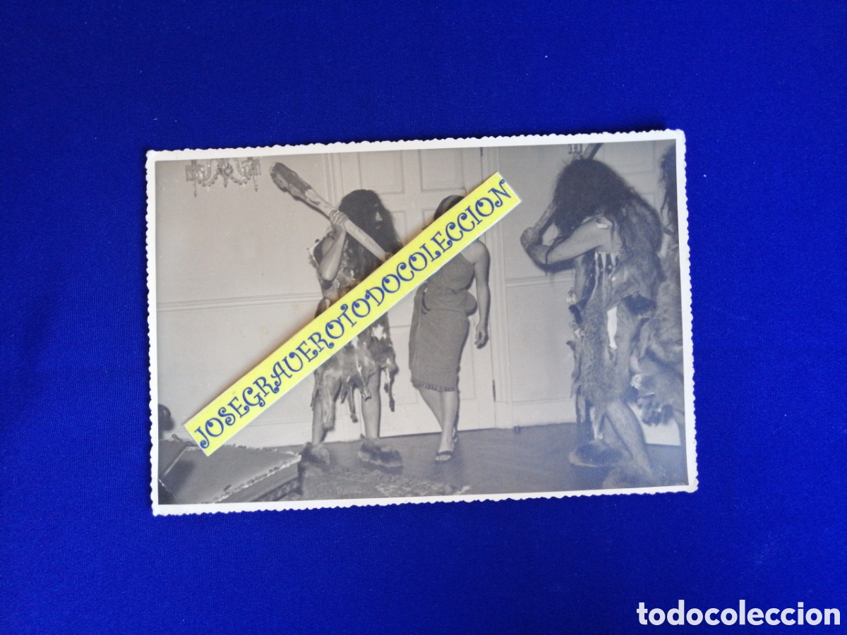 Antique Photography: MODELOS DISFRAZADOS DE TROGLODITAS FOTOGRAF&Iacute;A ANTIGUA SIGLO PASADO SELLO JOS&Eacute; M. SEGARRA (BARCELONA