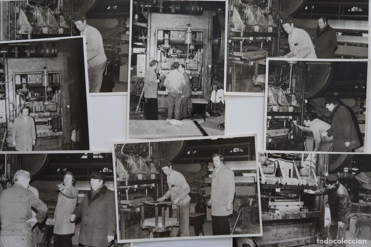 Fotografia antica: Lote de 8 fotograf&iacute;as en blanco y negro. Trabajadores en un taller. Alemania.