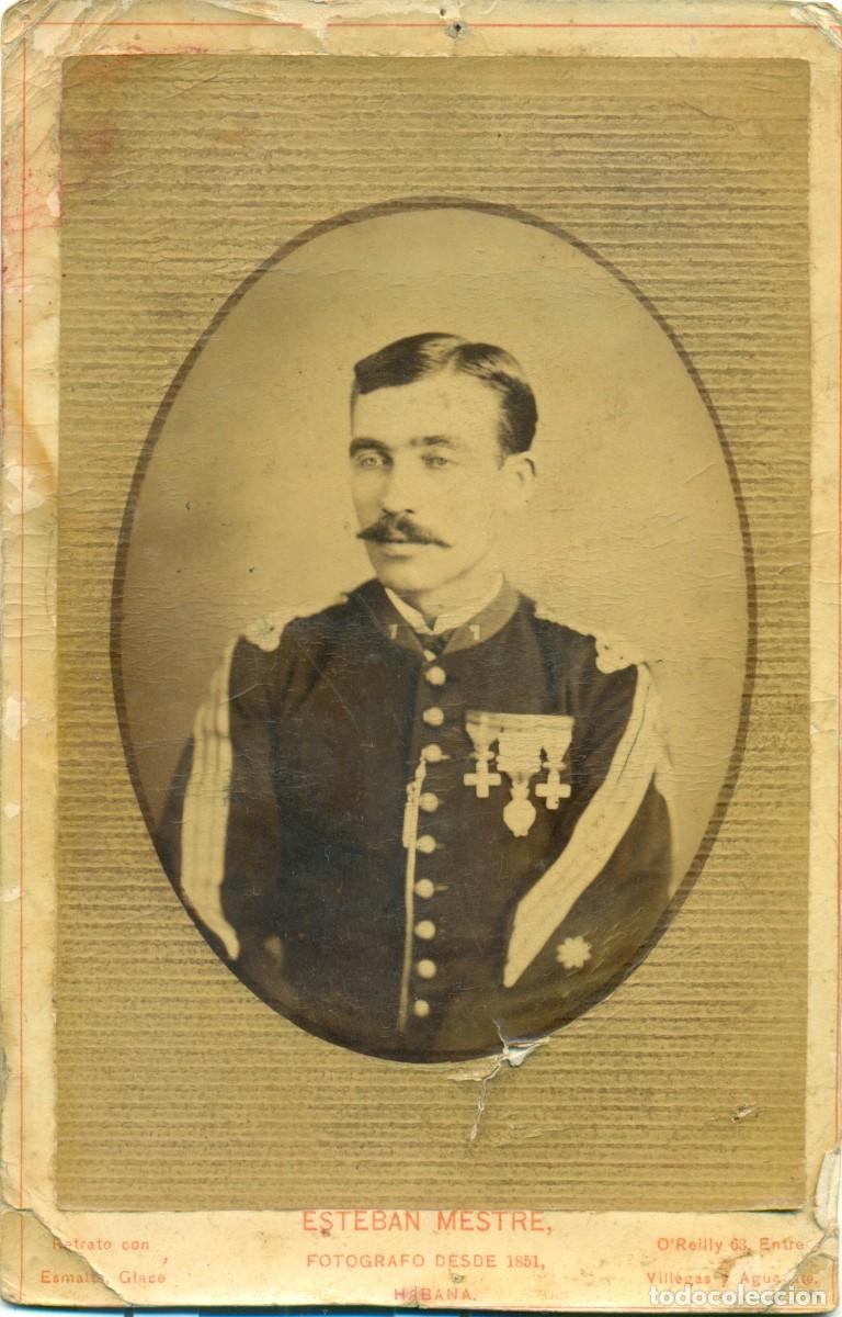 Antique Photography: GUERRA DE CUBA. 1879. CAPITAN DE INFANTERIA. TAMA&Ntilde;O CABINET. FOTO E. MESTRE. HABANA.