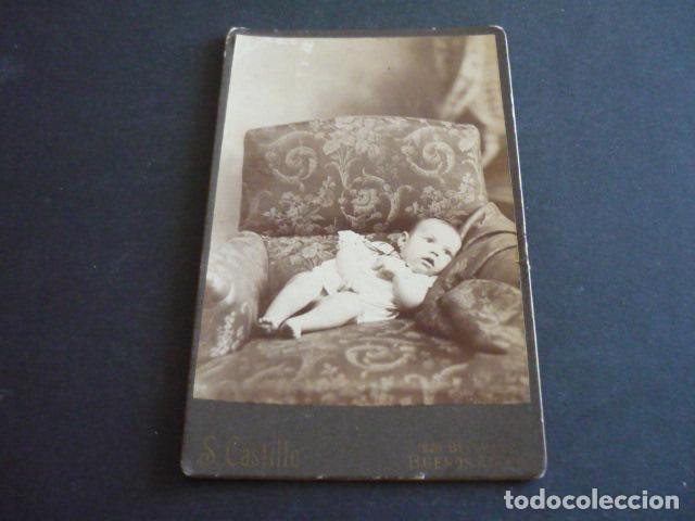 Fotograf&iacute;a antigua: BUENOS AIRES RETRATO DE BEBE S. CASTILLO FOTOGRAFO 10,5 X 16 CM