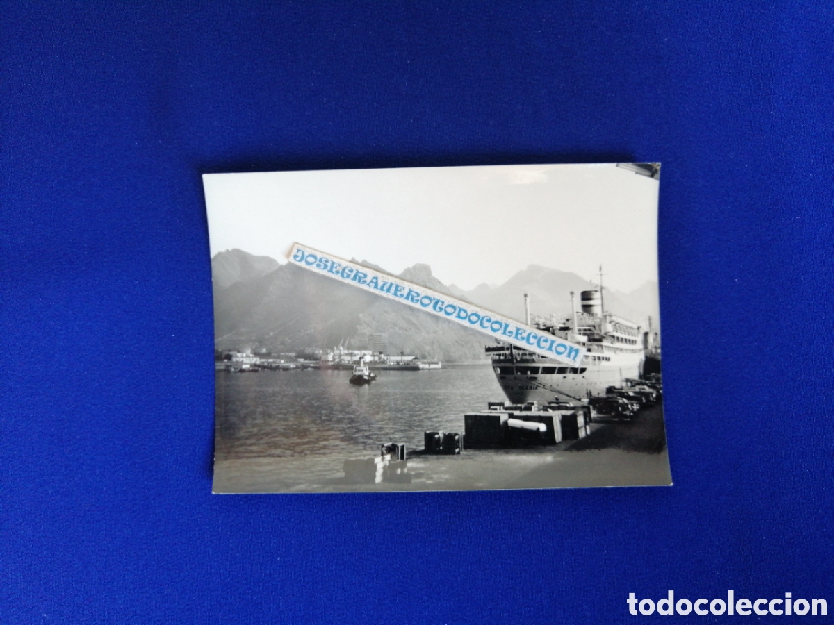 Fotografia antica: TENERIFE PUERTO BARCOS FONDO MACIZO ANAGA