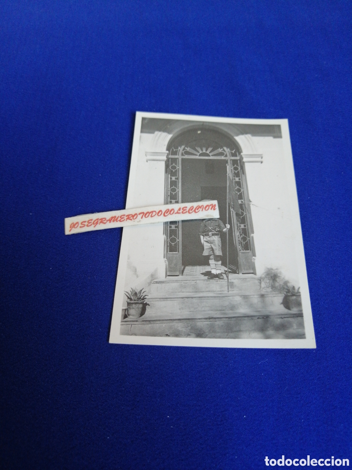 Fotografia antica: FRENTE JUVENTUDES (NI&Ntilde;O) CON BANDERA - JONS-FALANGE ESPA&Ntilde;OLA FOTOGRAF&Iacute;A ANTIGUA SIGLO PASADO
