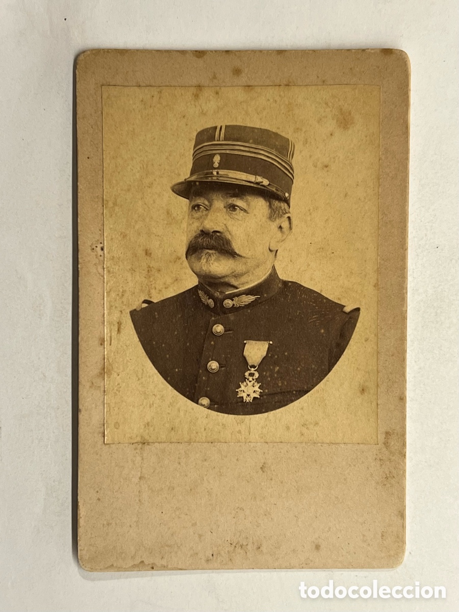 Fotografia antica: MILITAR. Fotograf&iacute;a antigua General franc&eacute;s (fin Siglo XIX) Med&iacute;das; 8 x 12,5 cm.