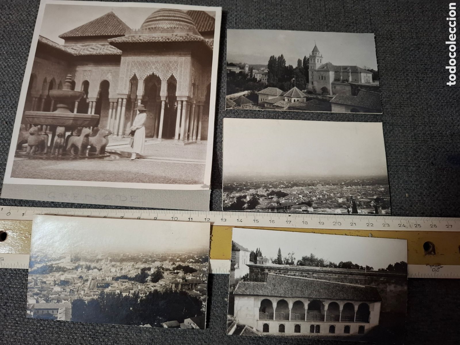 Fotografia antica: 5 FOTOS ANTIGUAS GRANADA. CIRCA 1905. SOBRE CARTON.