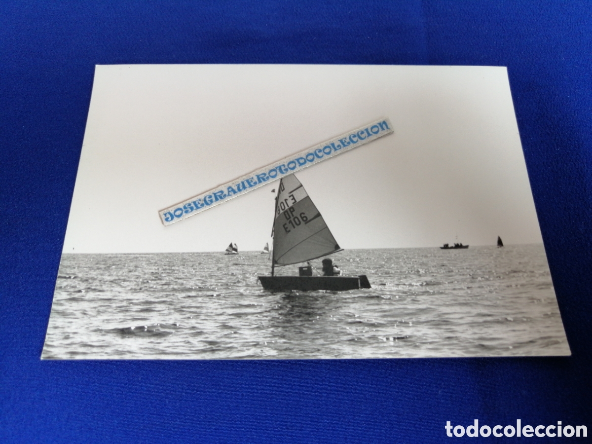 Fotografia antica: BLANES (GERONA) CATALU&Ntilde;A COMPETICI&Oacute;N DE VELA FOTOGRAF&Iacute;A ANTIGUA SIGLO PASADO
