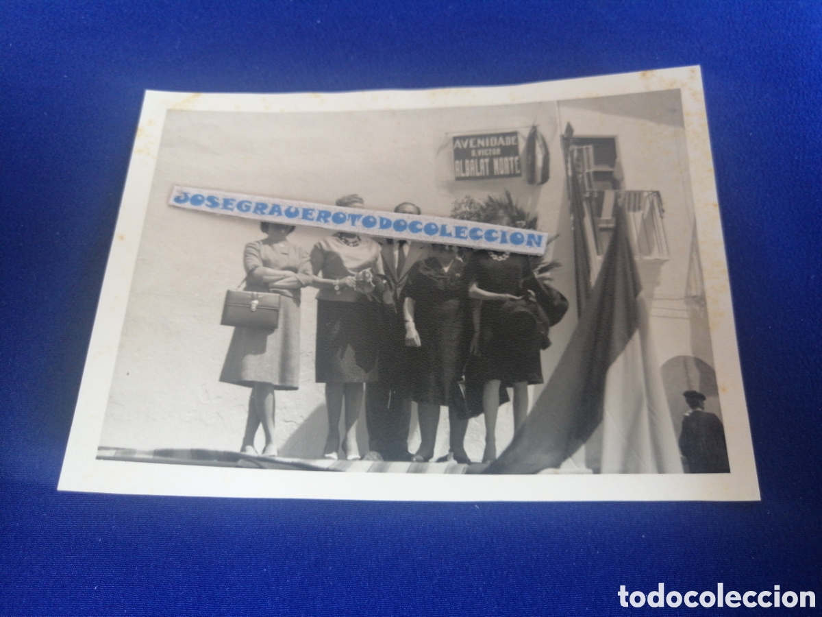 Photographie ancienne: ALCUBLAS (VALENCIA) INAGURACION PLACA AVENIDA DE DON VICTOR ALBALAT NORTE FOTOGRAF&Iacute;A ANTIGUA