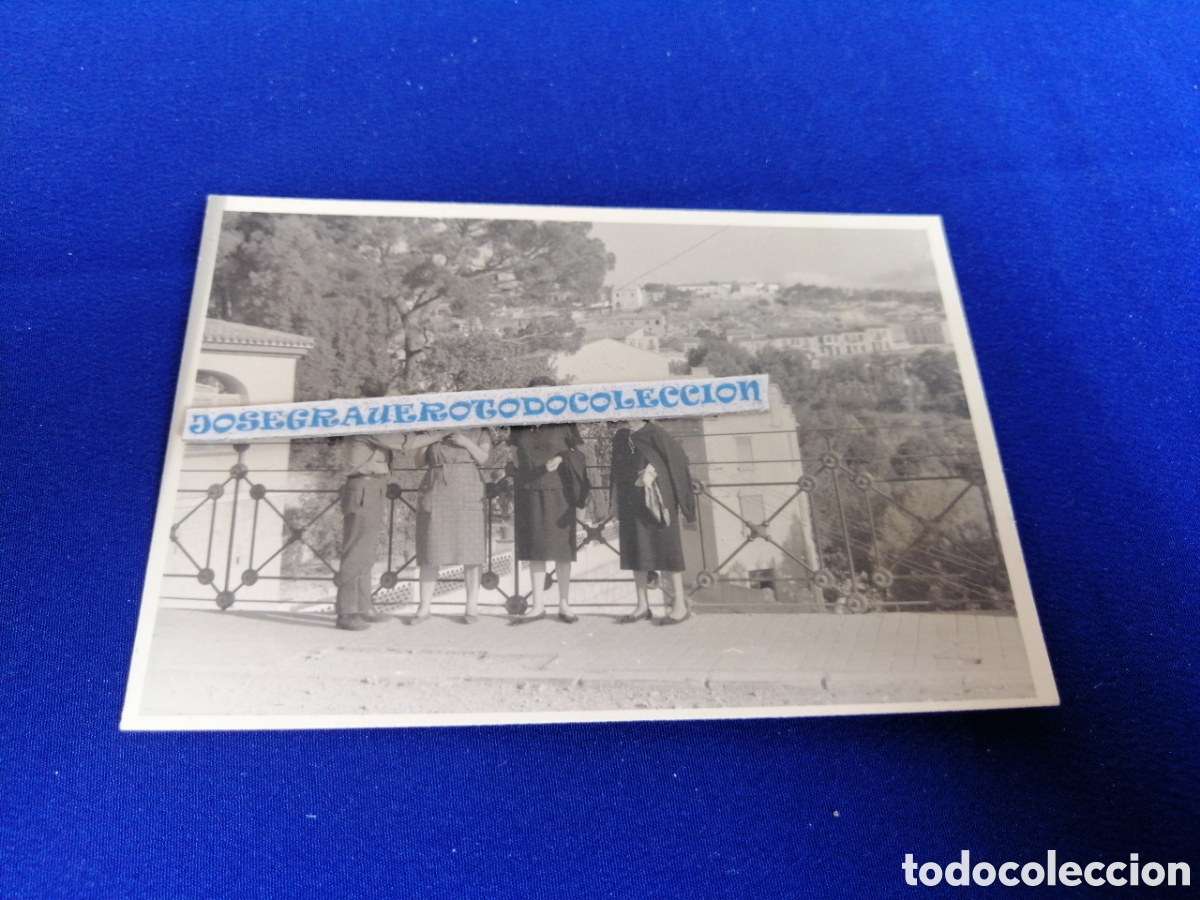 Antique Photography: ALCOY (ALICANTE) PUENTE DEL VIADUCTO CON MODELOS POSANDO FOTOGRAF&Iacute;A ANTIGUA SIGLO PASADO