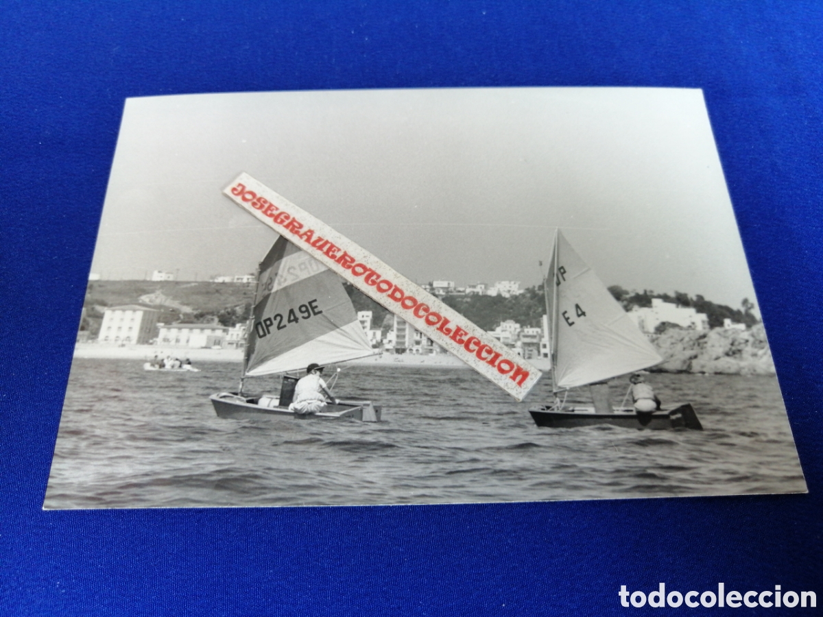 Photographie ancienne: BLANES (GERONA) CATALU&Ntilde;A COMPETICI&Oacute;N DE VELA FOTOGRAF&Iacute;A ANTIGUA SIGLO PASADO