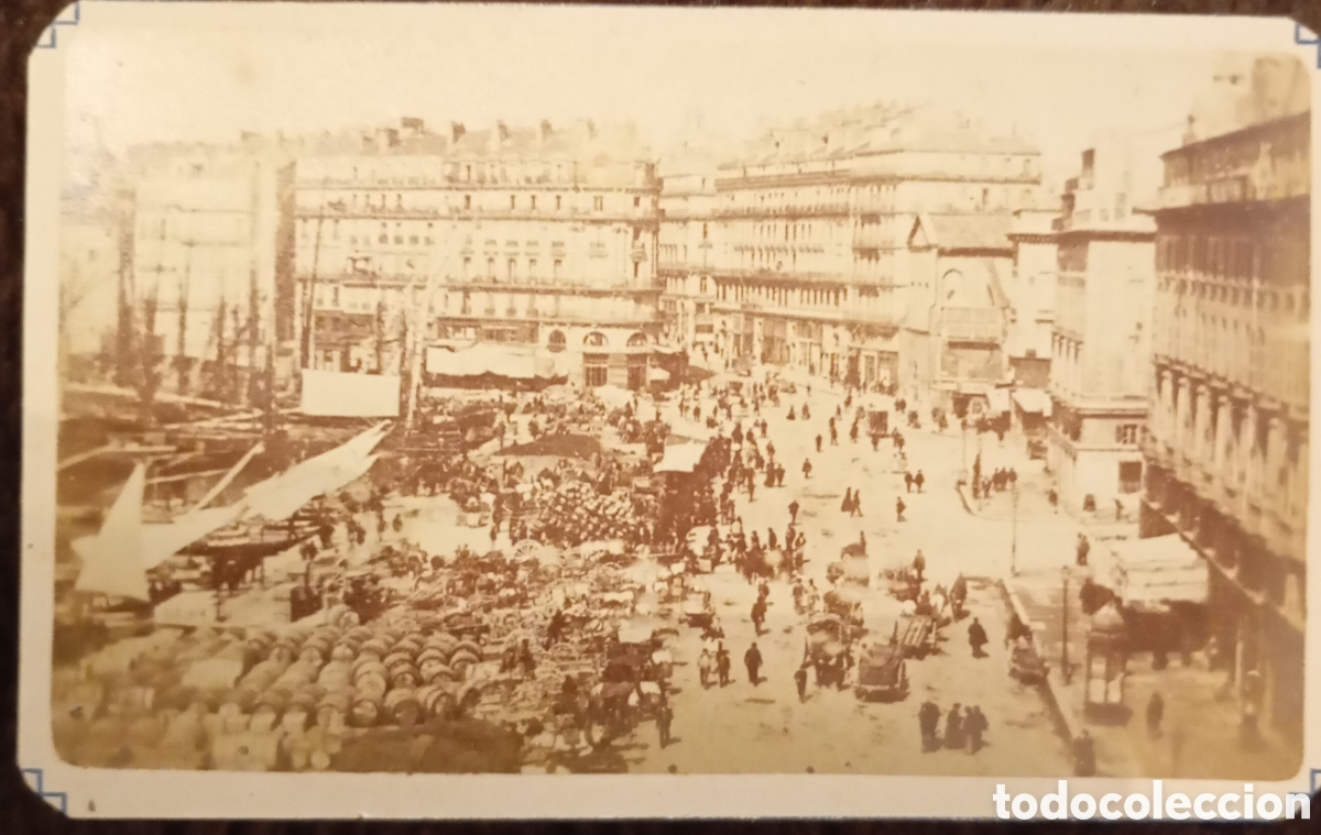 Fotograf&iacute;a antigua: Quai de fraternite cvd Marsella Francia 1870