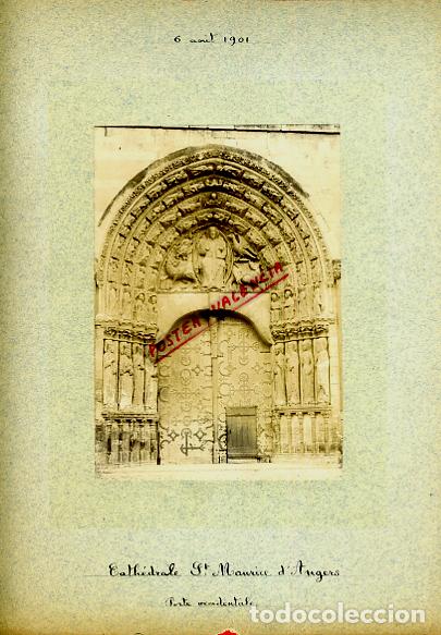 Fotografia antica: FOTO FOTOGRAFIA ALBUMINA FRANCIA CATHEDRALE SANT MAURICE ANGERS 1901 ORIGINAL ALF34