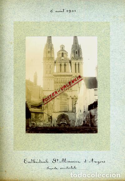 Fotografia antica: FOTO FOTOGRAFIA ALBUMINA FRANCIA CATHEDRALE SANT MAURICE ANGERS 1901 ORIGINAL ALF35