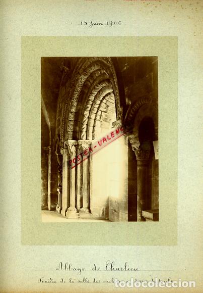 Fotografia antica: FOTO FOTOGRAFIA ALBUMINA FRANCIA ABBAYE DE CHARLIEU 1906 ORIGINAL ALF51