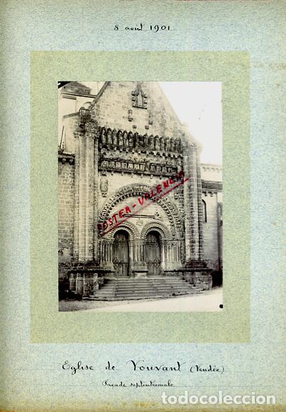 Fotografia antica: FOTO FOTOGRAFIA ALBUMINA FRANCIA EGLISE DE VOURANT VENDEE 1901 ORIGINAL ALF76