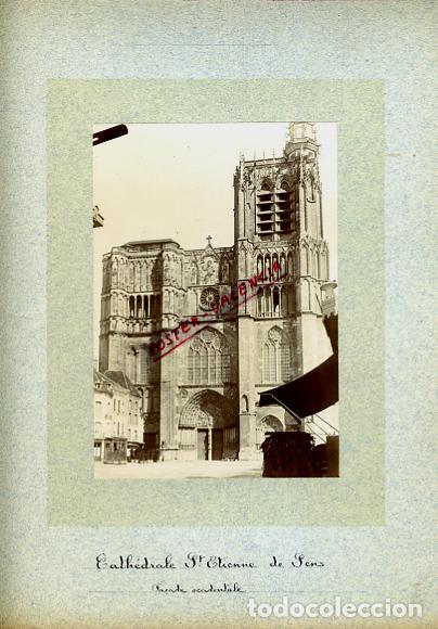 Fotografia antica: FOTO FOTOGRAFIA ALBUMINA FRANCIA CATHEDRALE DE ST ETIENNE DE SENS ORIGINAL ALF93