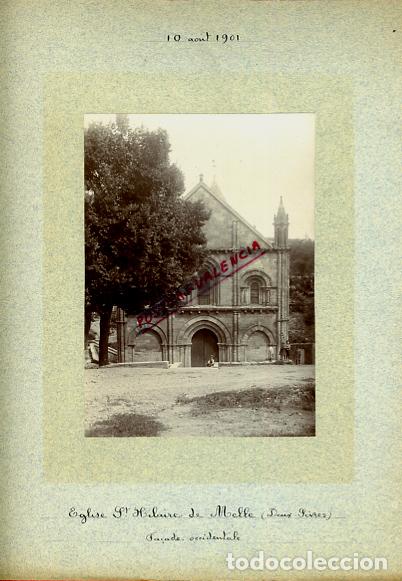 Fotografia antica: FOTO FOTOGRAFIA ALBUMINA FRANCIA EGLISE ST HILAIRE DE MELLE 1901 ORIGINAL ALF96