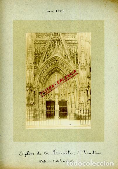 Fotografia antica: FOTO FOTOGRAFIA ALBUMINA FRANCIA EGLISE DE LA TRINITE A VENDOME 1889 ORIGINAL ALF98