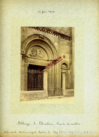 Fotografia antica: FOTO FOTOGRAFIA ALBUMINA FRANCIA ABBAY DE CHARLIEN DU NORTHEX PORTE ORIGINAL ALF101