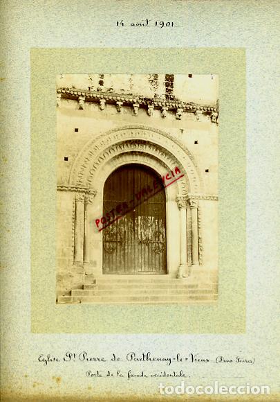 Fotografia antica: FOTO FOTOGRAFIA ALBUMINA FRANCIA IGLESIA ST PIERRE PARTHENAY LE VIEUX 1901 ORIGINAL ALF109