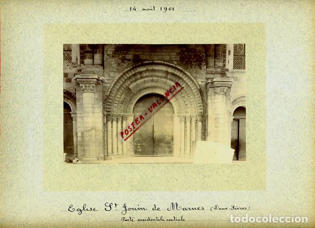 Fotografia antica: FOTO FOTOGRAFIA ALBUMINA FRANCIA IGLESIA ECLISE ST JOUIN DE MARNES 1901 ORIGINAL ALF140