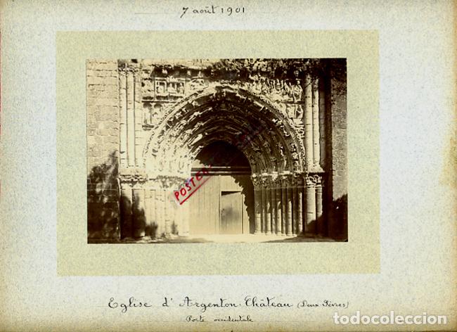 Fotografia antica: FOTO FOTOGRAFIA ALBUMINA FRANCIA IGLESIA EGLISE D'ARGENTON CHATEAU CASTILLO 1901 ORIGINAL ALF149
