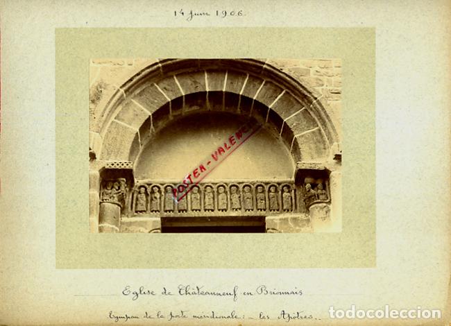 Fotografia antica: FOTO FOTOGRAFIA ALBUMINA IGLESIA EGLISE DE CHARTEAUNEUF BRIONNAIS 1906 ORIGINAL ALF152