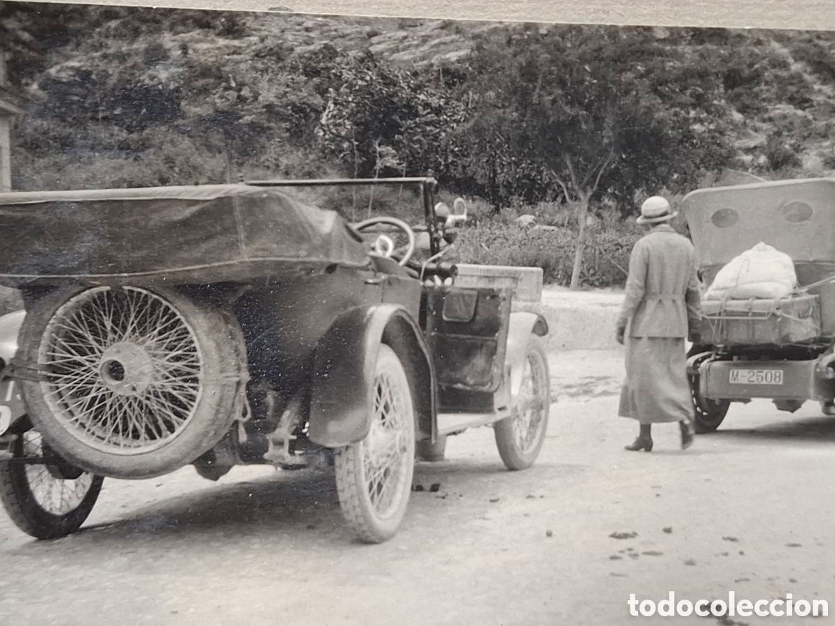 Antique Photography: 2 FOTOS ORIGINALES COCHE MATRICULA MADRID. CIRCA 1918. AUTOMOBIL. VEHICULO