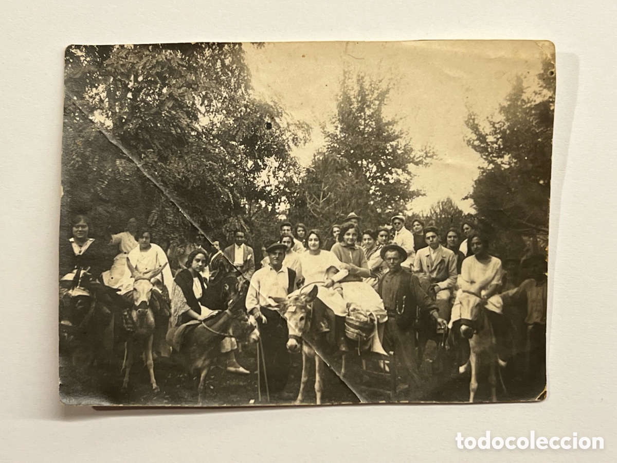 Antique Photography: ALBORACHE, Valencia Excursi&oacute;n en burro a la Fuente de San Jaime.. fotograf&iacute;a (h.1900?)