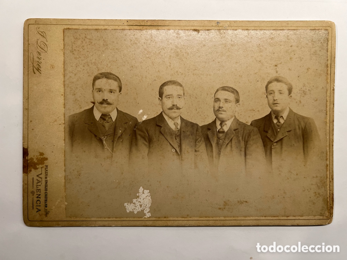 Antique Photography: ALBORACHE Valencia.. Fotograf&iacute;a Cuatro hermanos por parte de madre.. (fin Siglo XIX) Julio Derrey