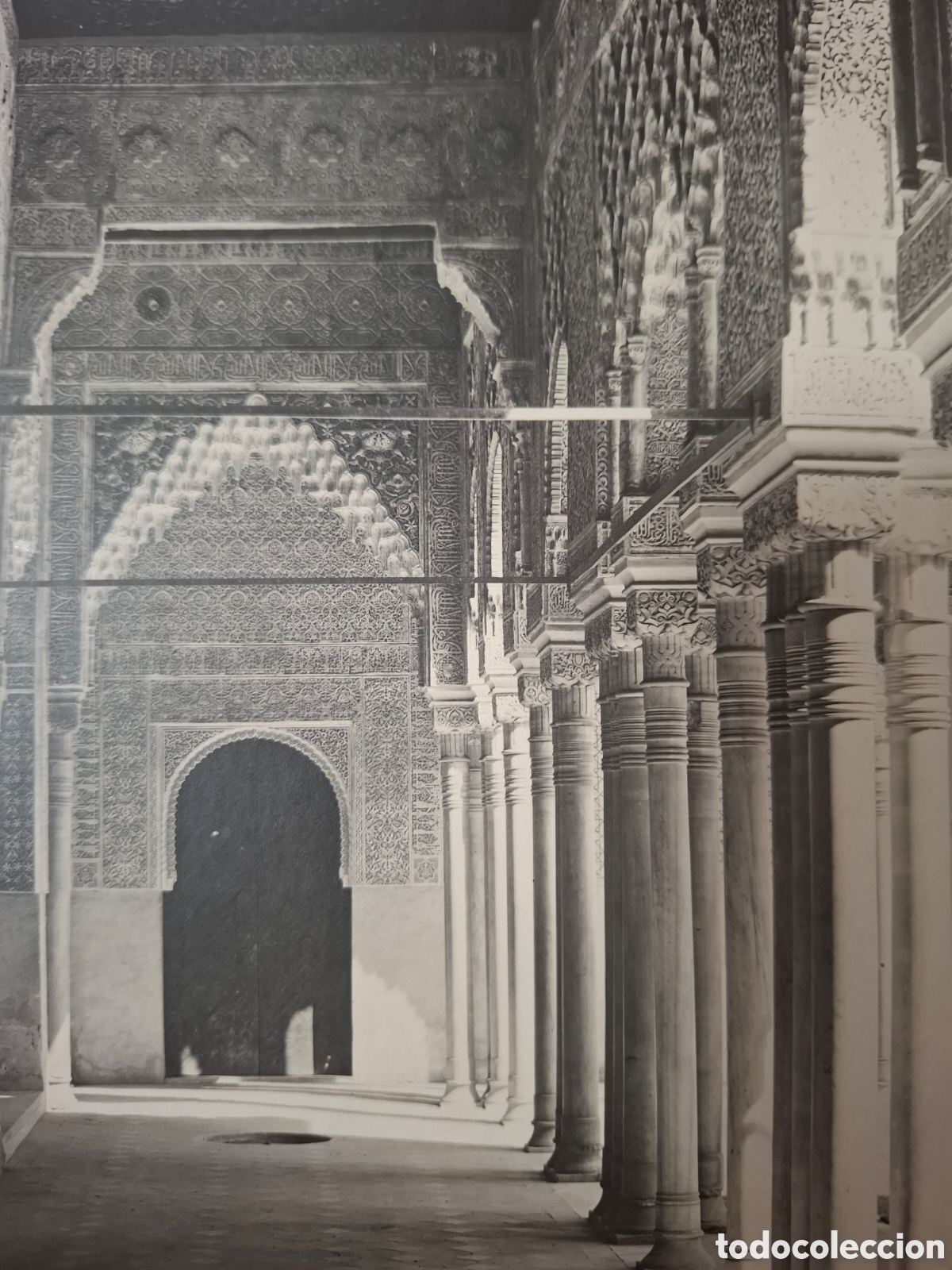 Antique Photography: ANTIGUA FOTO GRANADA PATIO DE LOS LEONES. PHOTO HALL MUSEO SANTO DOMINGO ALHAMBRA