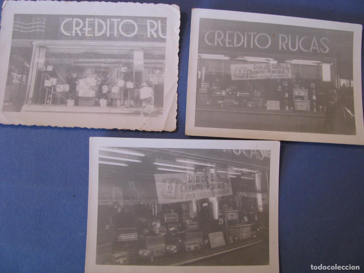 Fotografia antiga: 3 FOTOS DE CADIZ. ESCAPARATE DE LA TIENDA CREDITO RUCAS. SELLO SUS FOTOS EN GAFAS, CADIZ. 10,5X7,5