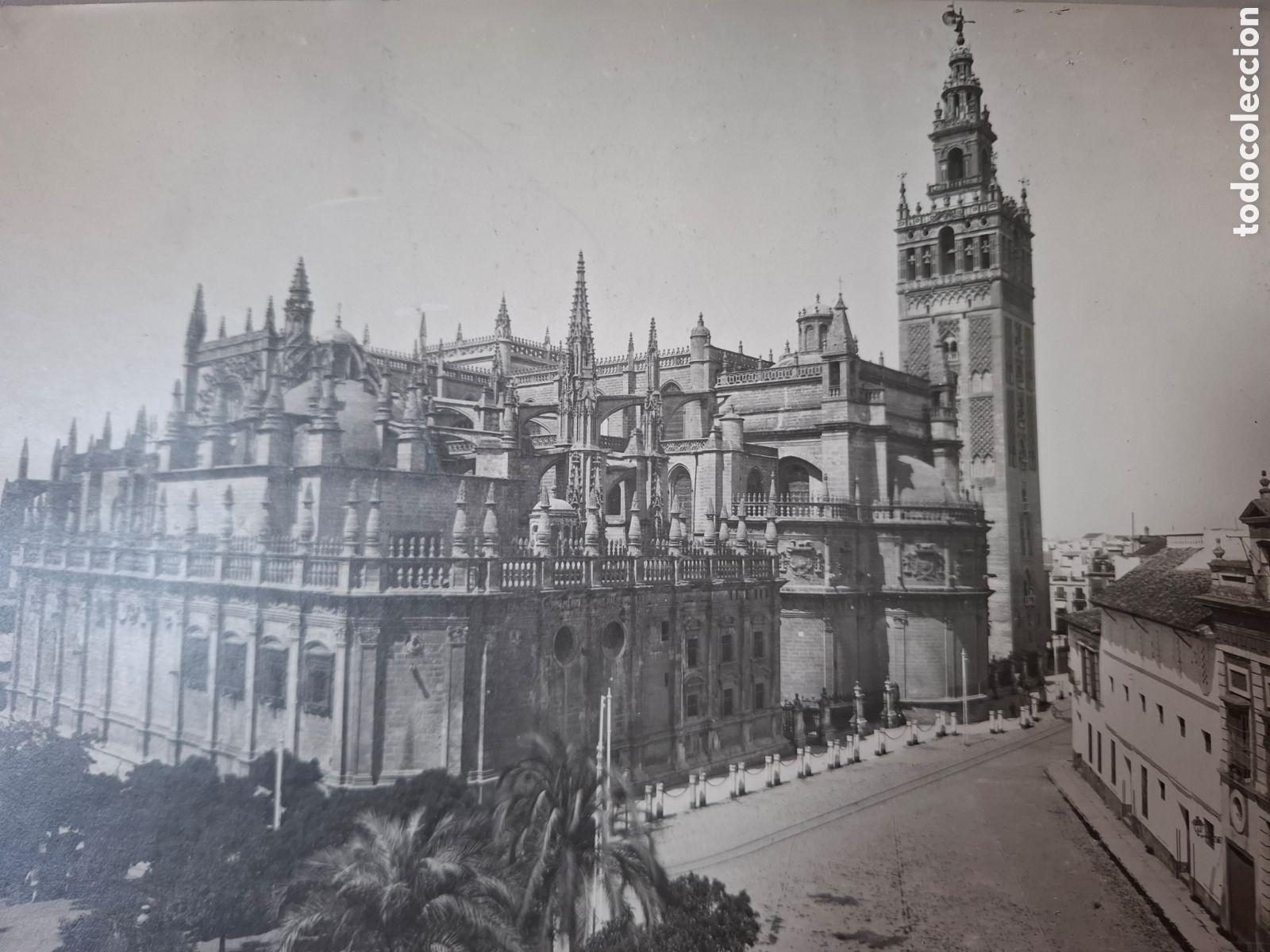 Fotografia antiga: ANTIGUA FOTOGRAF&Iacute;A GARZ&Oacute;N SEVILLA CATEDRAL Y GIRALDA N&deg; 1013