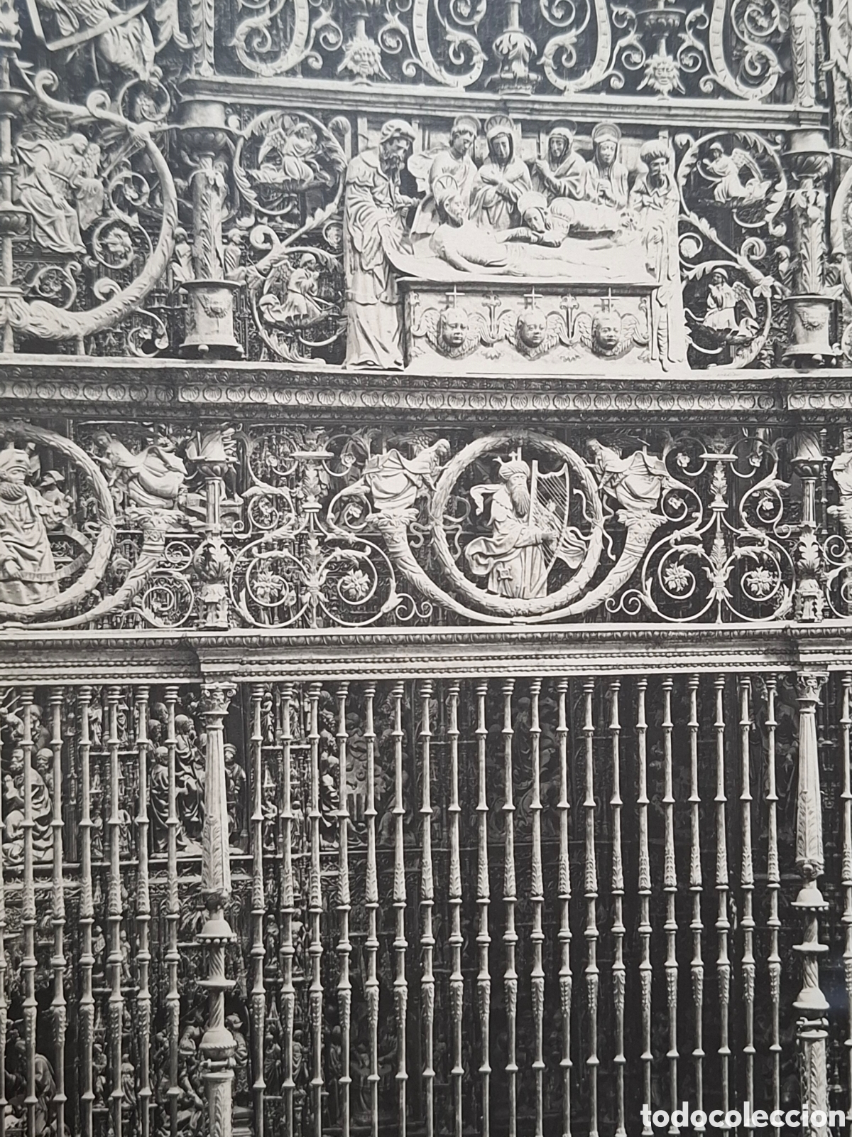 Fotografia antiga: FOTOGRAF&Iacute;A ORIGINAL GARZ&Oacute;N. N&deg;51 SEVILLA CATEDRAL VERJA ALTAR MAYOR DIFICIL