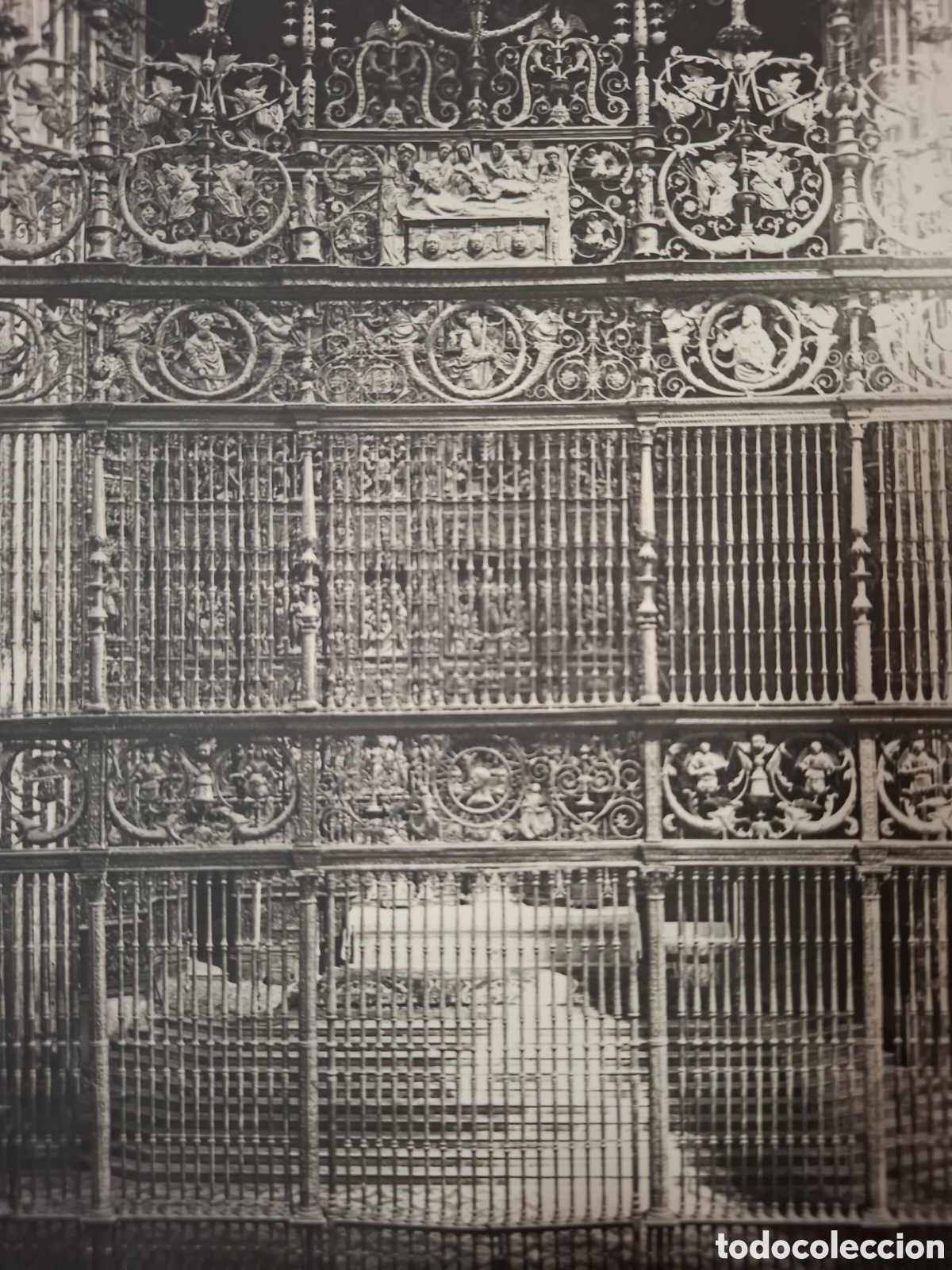 Fotografia antiga: ANTIGUA FOTOGRAF&Iacute;A GARZ&Oacute;N ORIGINAL. N&deg;50 SEVILLA CATEDRAL VERJA ALTAR MAYOR DIFICIL