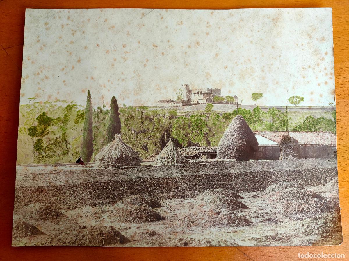 Antique Photography: Castell de Sant Mar&ccedil;al desde Can Planas. Ca 1880. Cerdanyola. Albumina sobre carton 28x21 cm