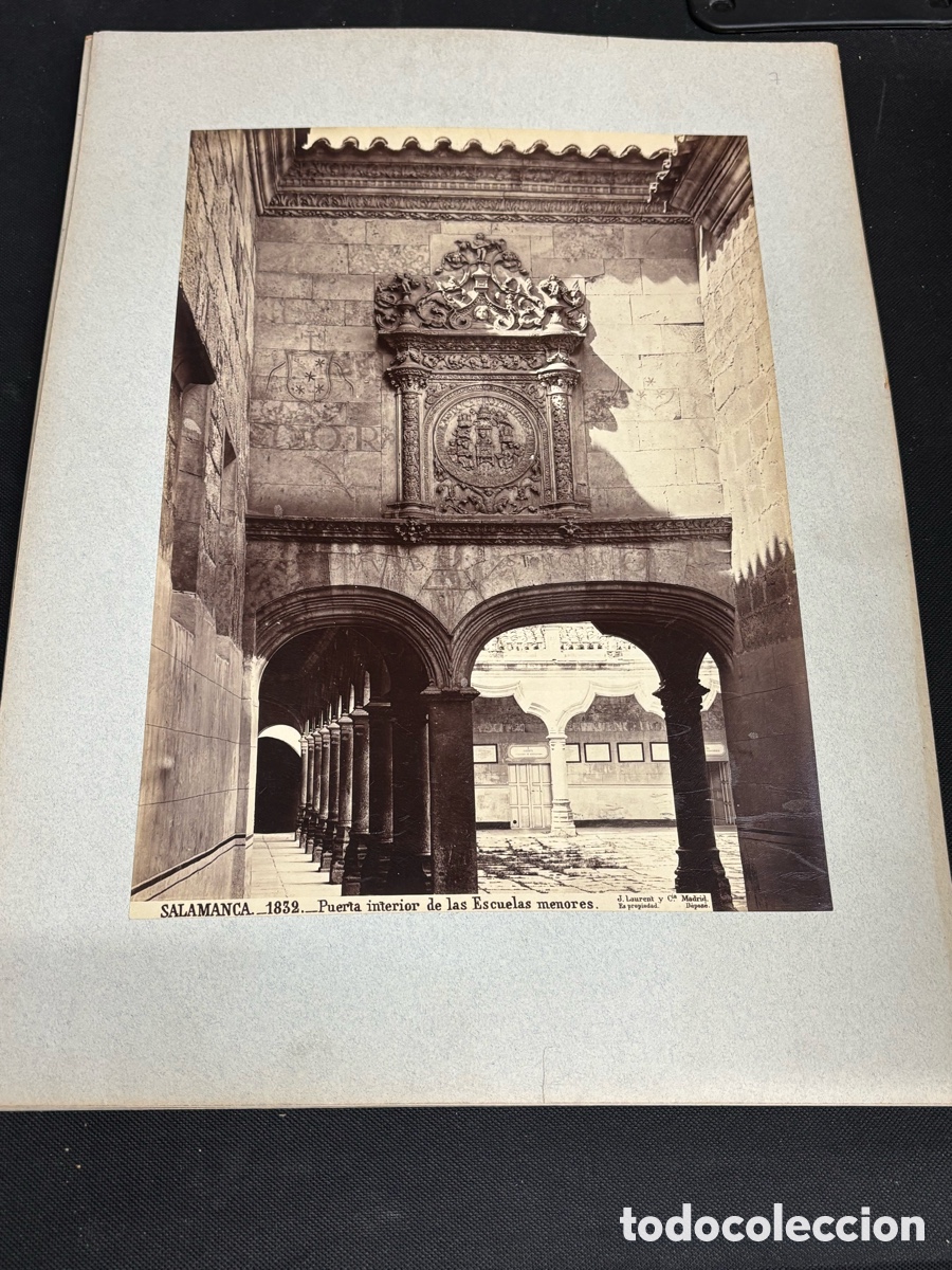 Fotografia antica: SALAMANCA, VISTA DE LA IGLESIA DE SANTO DOMINGO LAURENT. ALB&Uacute;MINA 369 34 X 24,5 CMS.