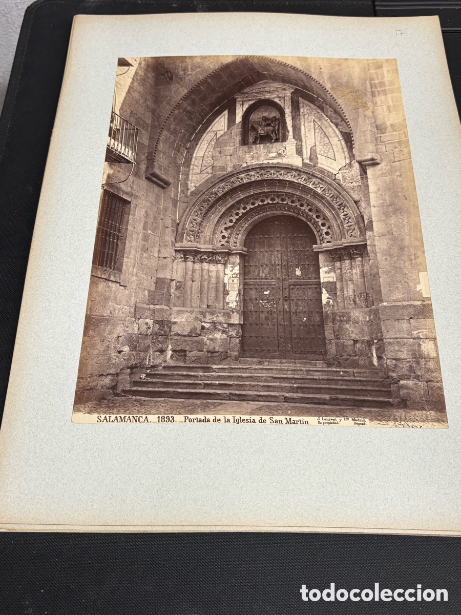 Fotografia antica: SALAMANCA, ESCALERA DE LA UNIVERSIDAD. LAURENT. ALB&Uacute;MINA 1840 34 X 24,5 CMS.