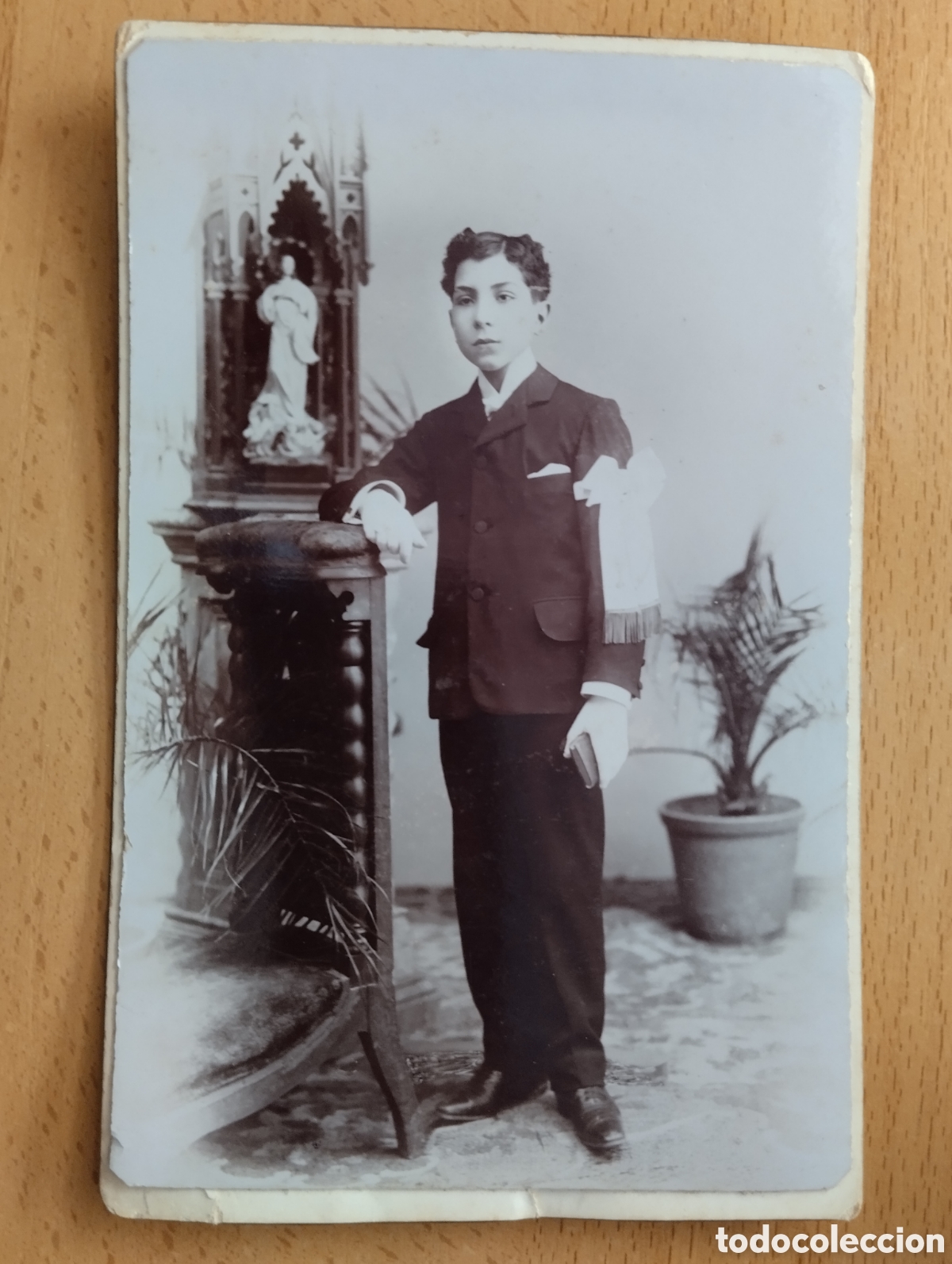 Alte Fotografie: FOTOGRAFIA Badalona. Primera comuni&oacute;n. Ni&ntilde;o. Fot. E. Sagrist&aacute;.