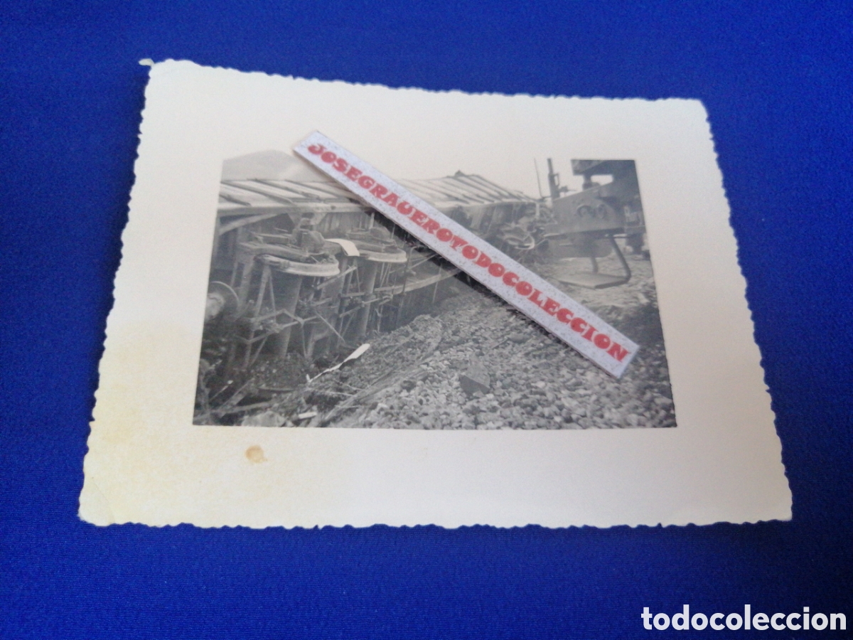 Photographie ancienne: FERROCARRIL ACCIDENTE FERROVIARIO N&deg; 1 FOTOGRAF&Iacute;A ANTIGUA SIGLO PASADO