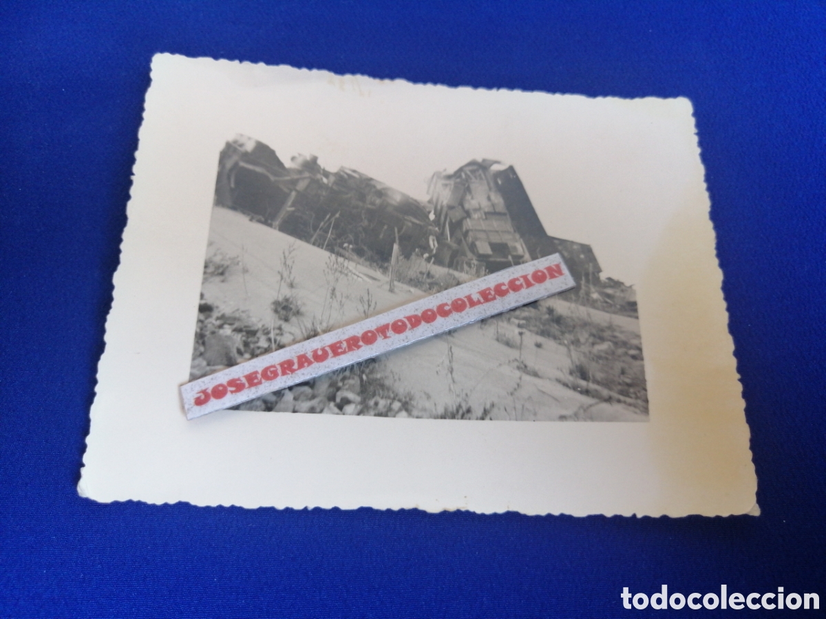 Fotografia antica: FERROCARRIL ACCIDENTE FERROVIARIO N&deg; 2 FOTOGRAF&Iacute;A ANTIGUA SIGLO PASADO